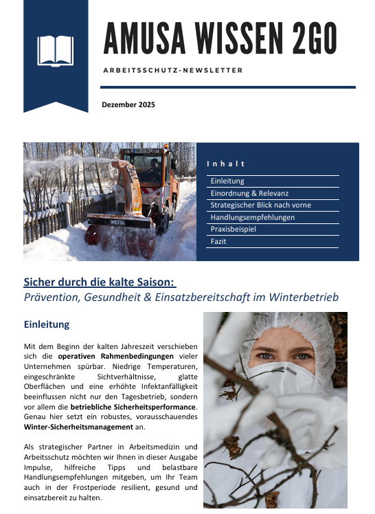 Arbeitsschutz im Winterbetrieb