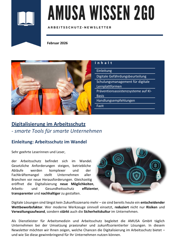Digitalisierung im Arbeitsschutz