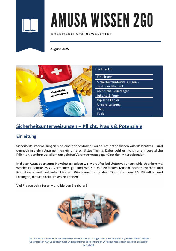 Sicherheitsunterweisungen