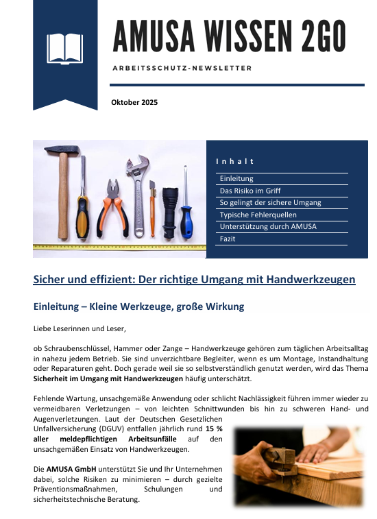 Umgang mit Handwerkzeugen